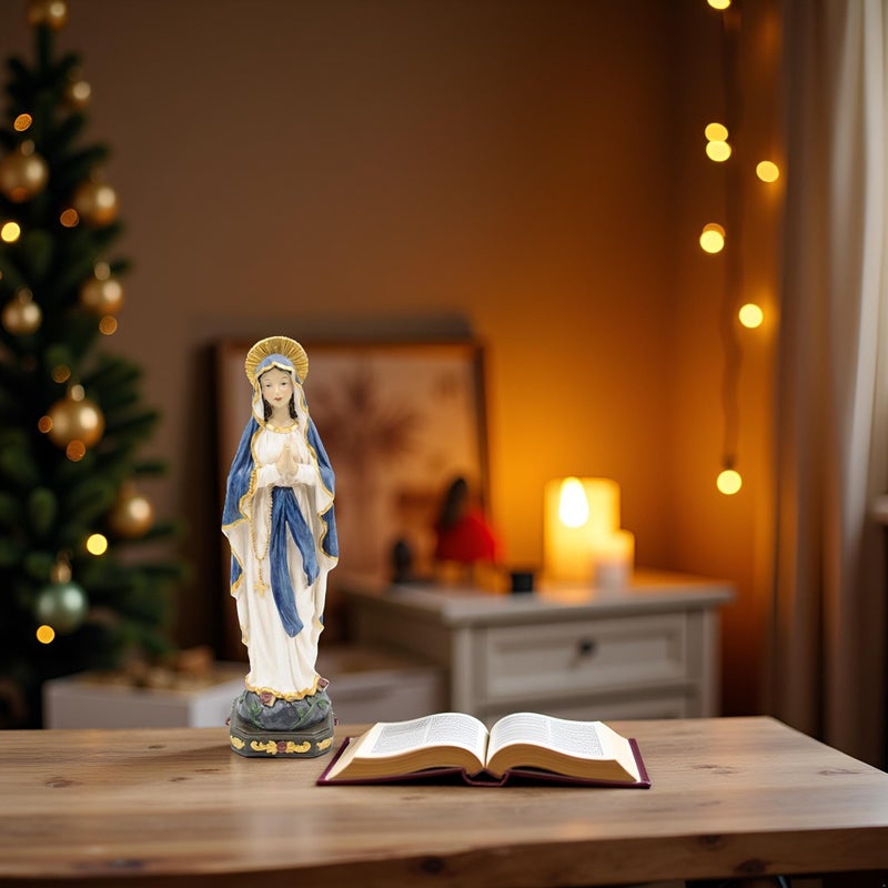 Comfy Hour 6" Religious Praying Virgin Mary Statue, The Blessed Mother, Home Madonna Figurine - Image 4